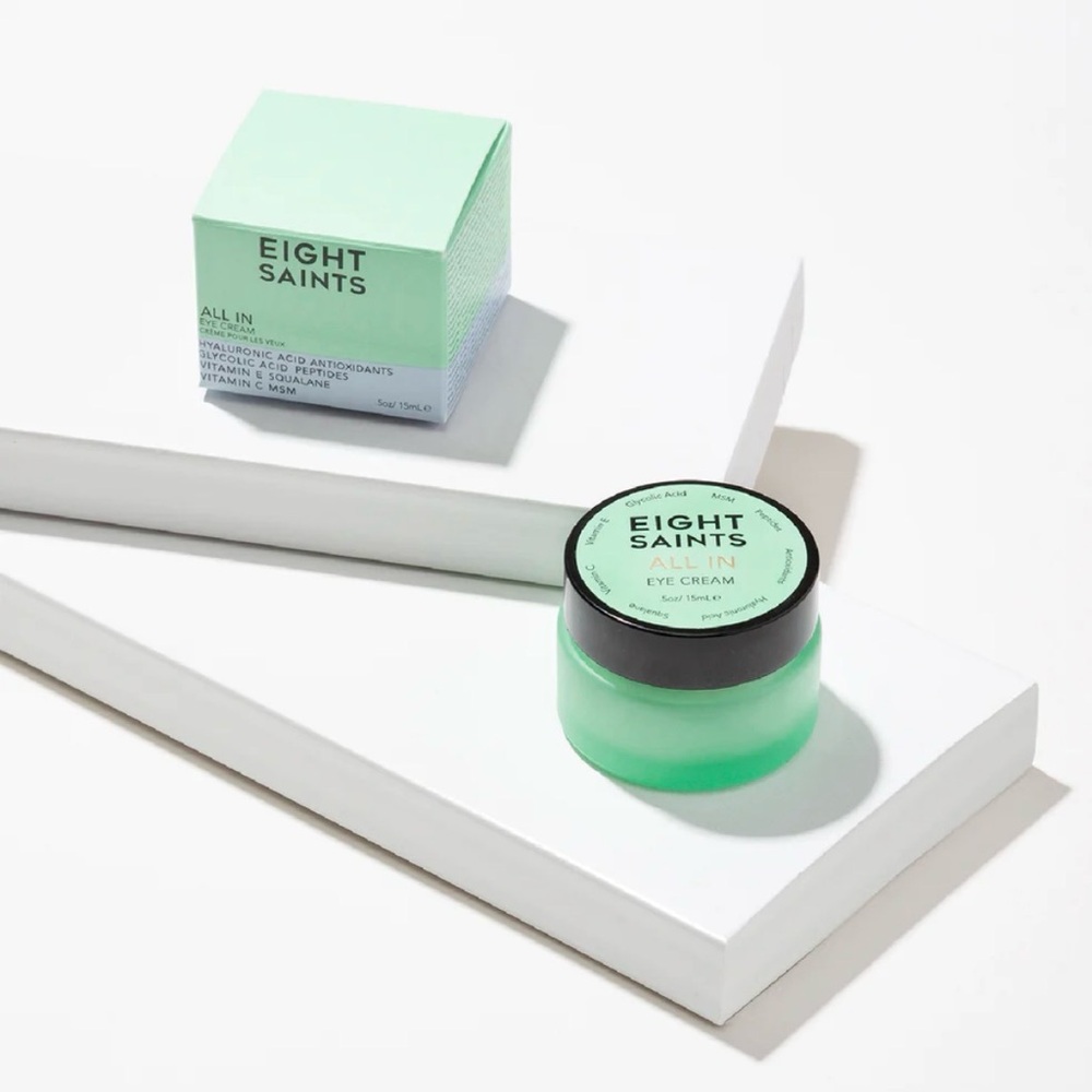 Eight Saints All In Eye Cream NIB 0.5 ounce